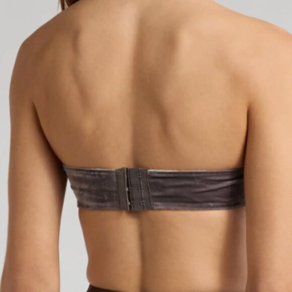 Valentino Velvet Halter Crop Top Lilac - Picture 2 of 5